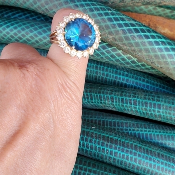 VTG‎ 70's blue topaz beauty 7.5 - Picture 6 of 7